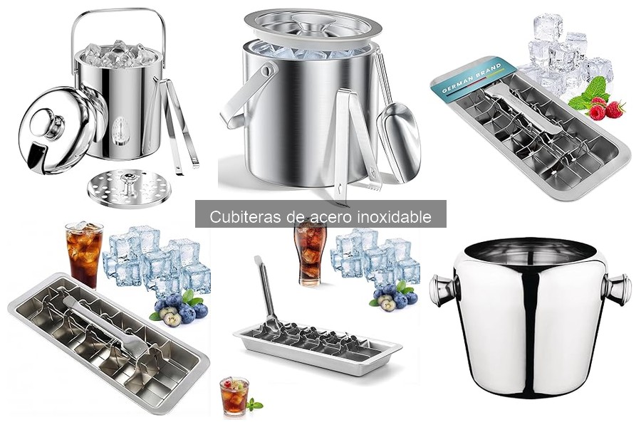 Tipos de cubiteras de acero inoxidable para el bar en casa
