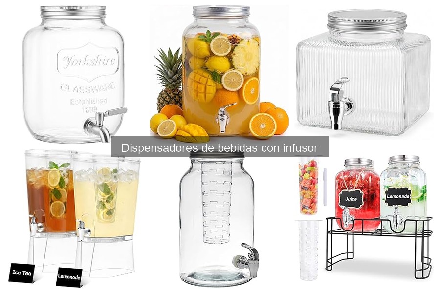 Tipos de dispensadores de bebidas con infusor para tu hogar