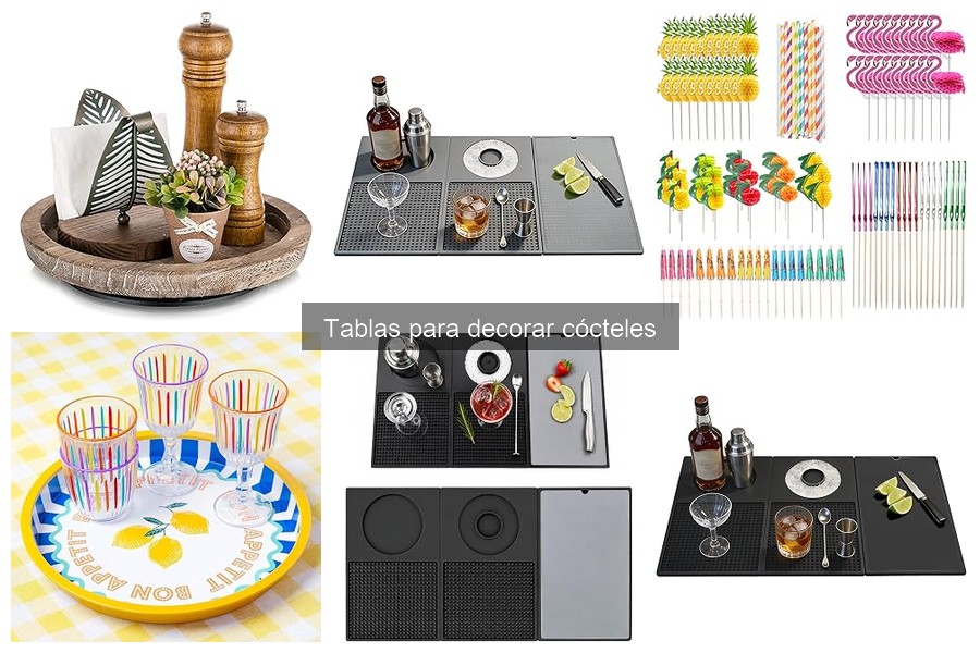 Tipos de tablas para cócteles: guías y opciones para tu bar