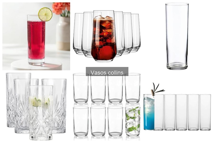 Tipos de vasos collins: características y estilos destacados