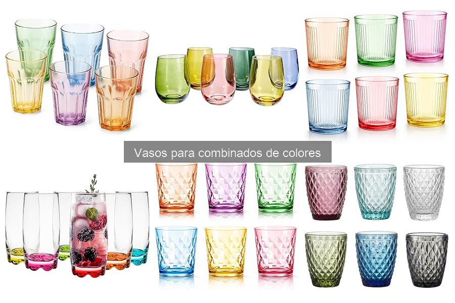 Tipos de vasos para combinados de colores: guía completa
